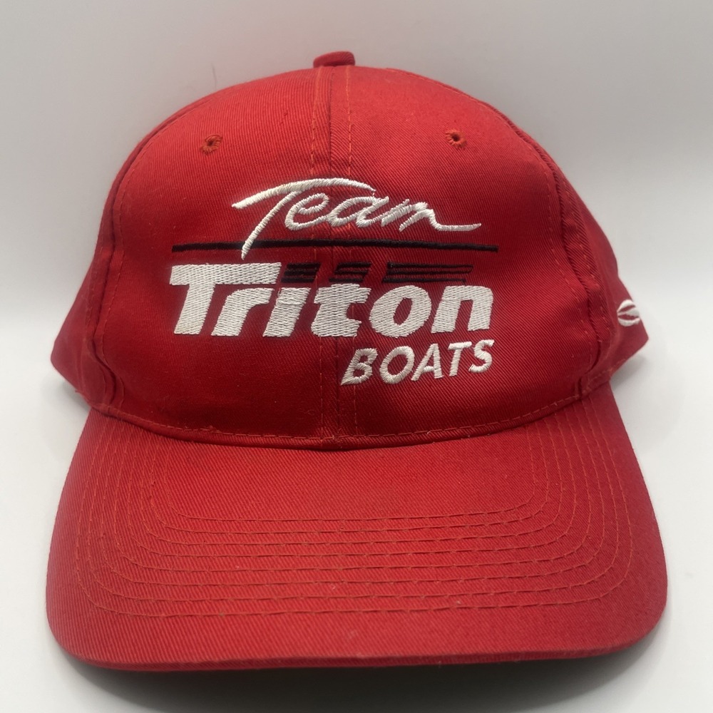 Team Triton Boats Trucker Hat Snapback Cap Red Fishing